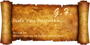 György Hajnalka névjegykártya